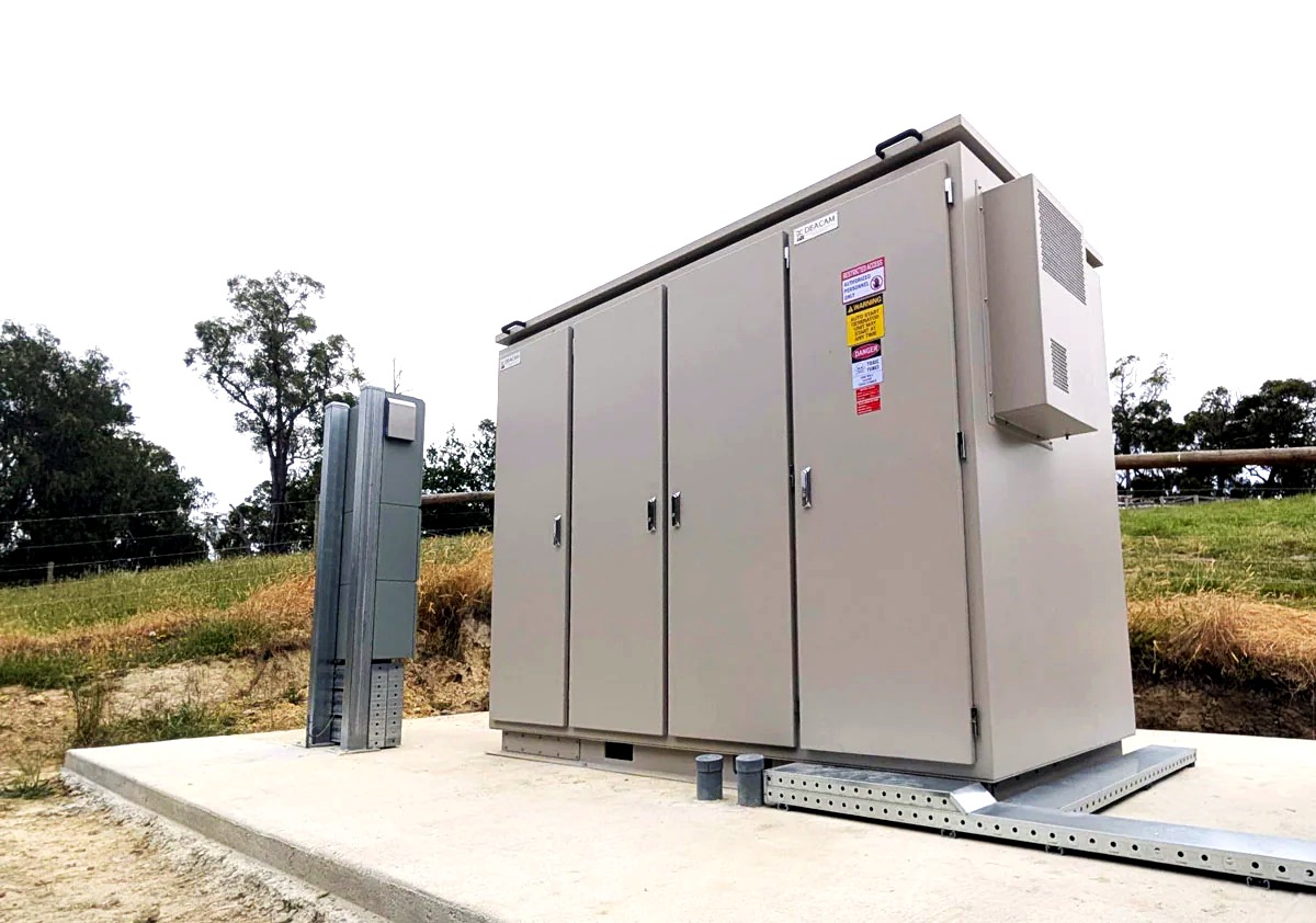 Integrated energy storage cabinet installed at vineyard in Victoria, Australia