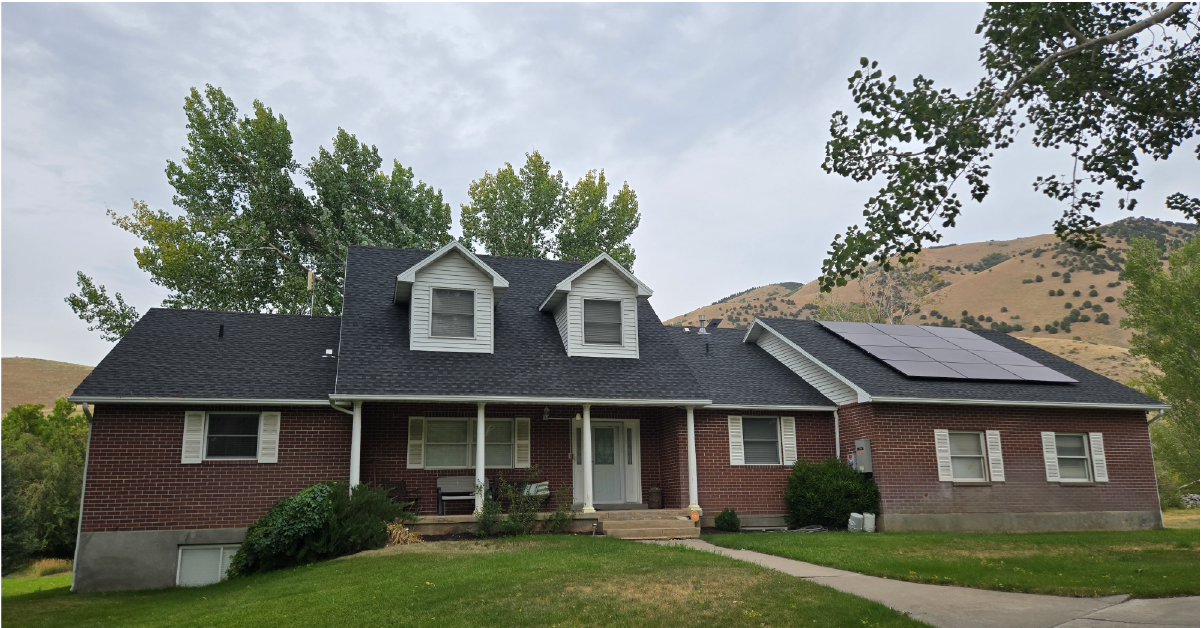 House and Solar Panels